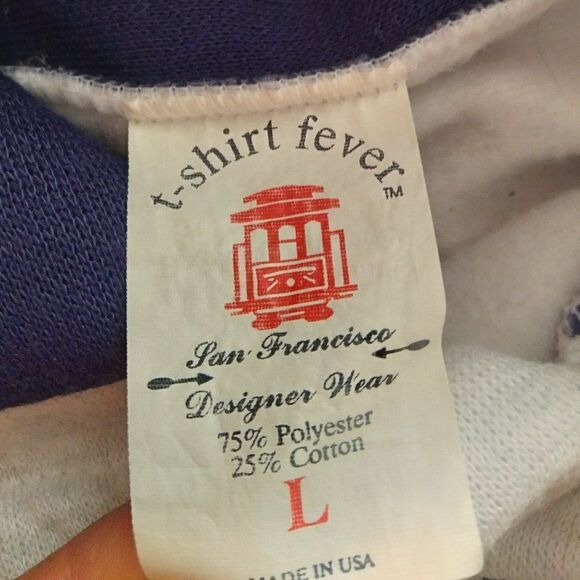 DS Vintage 90s San Francisco Paisley Cable Car Crest Logo Hoodie Sweatshirt - Picture 6 of 9